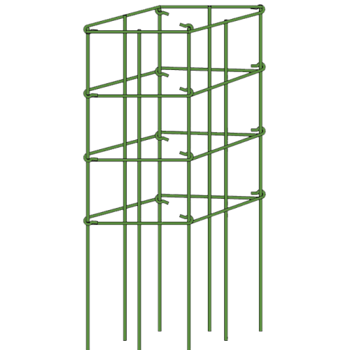 36'' Folding Tomato Cage Square Green